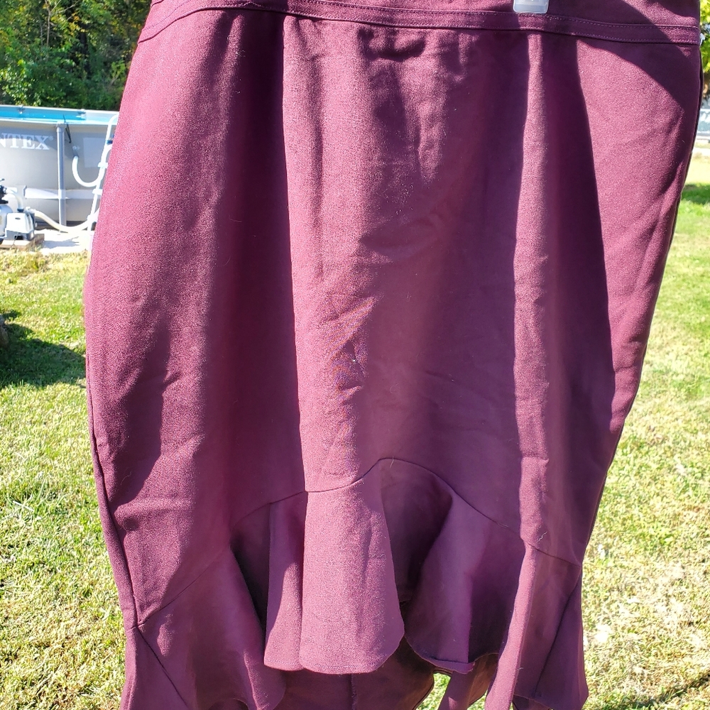 High low business skirt